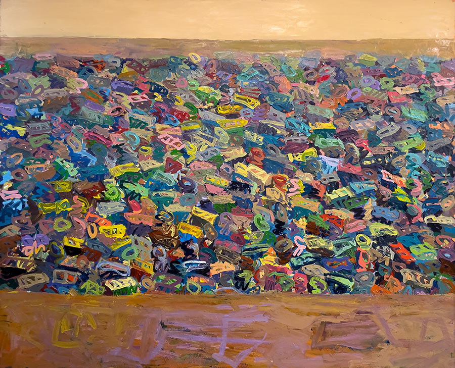 Scotty Stevenson, Morse Code painting, 100,000 Years